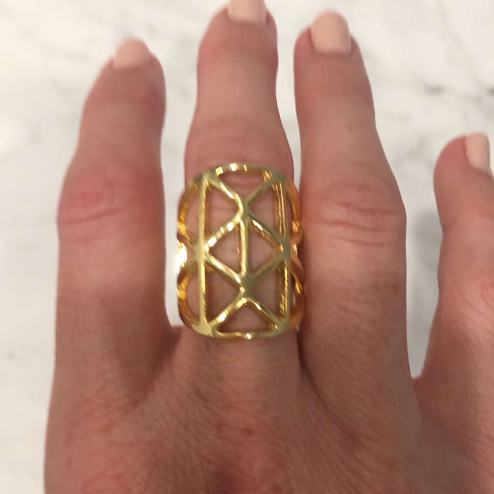 Robyn Rhodes Zed Gold Adjustable Ring - Picture 4 of 6